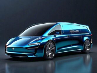 unreveiling the display of tesla robovan